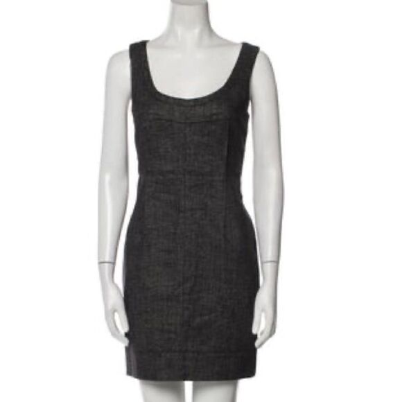 Theory Scoop Neck Wool Blend Mini Dress - Picture 1 of 9